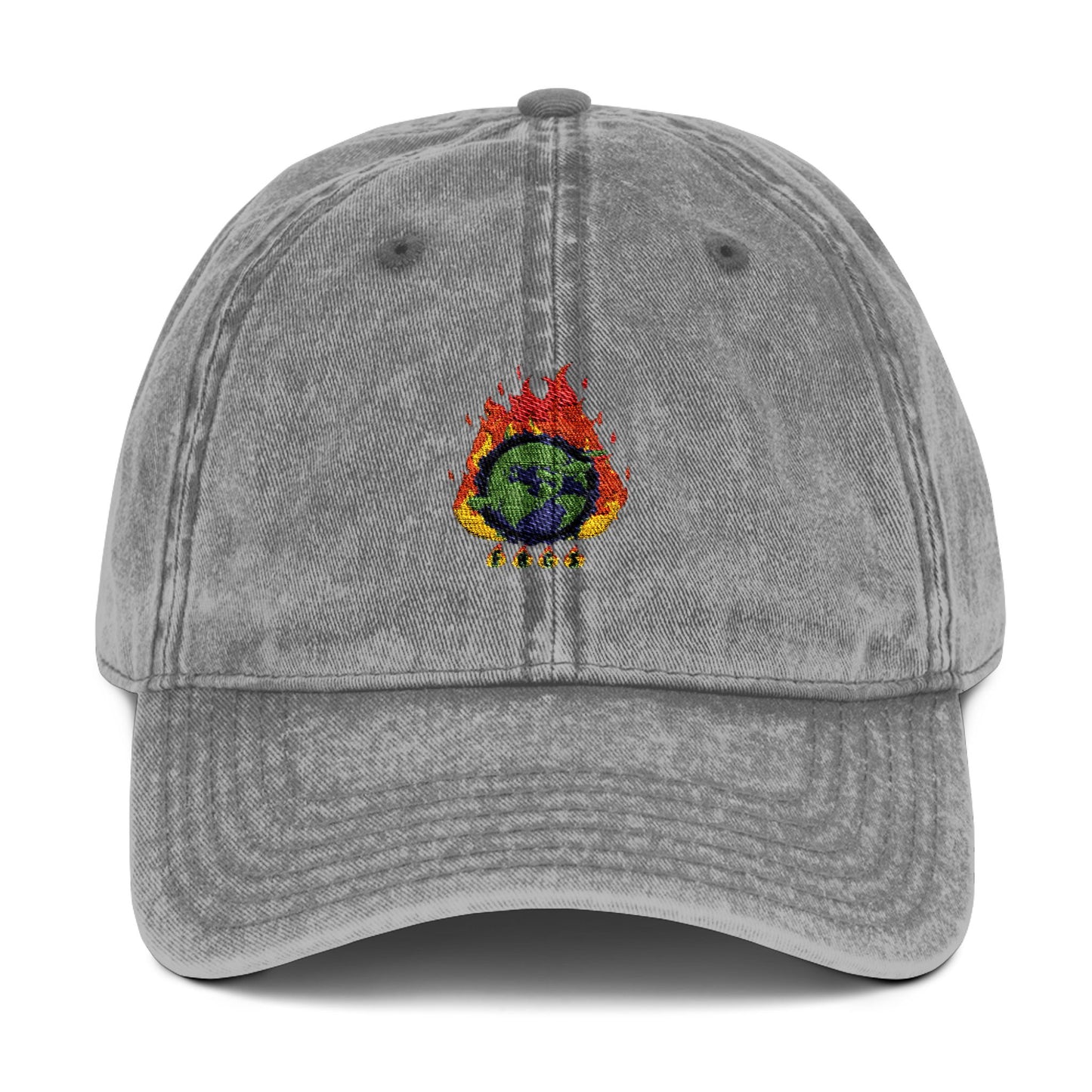 World on fire embroidered Dad hats
