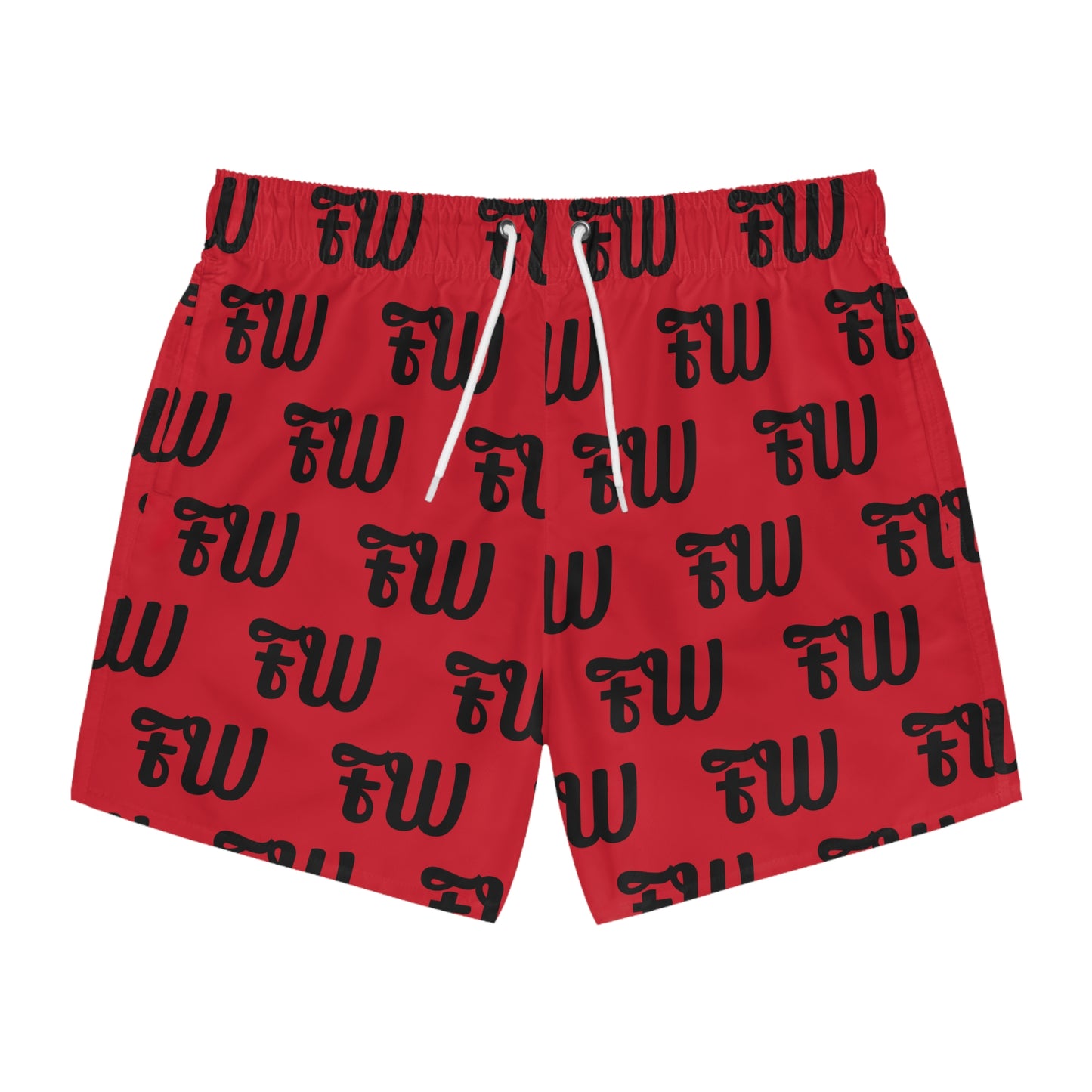 Mens short logo swim trunks