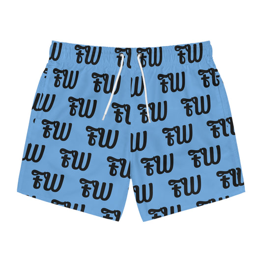 Mens short logo swim trunks